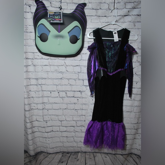 Disney Maleficent Funko Pop! Masks Mask Girls Villains Dress Size 7/8 bundle New - Picture 1 of 11